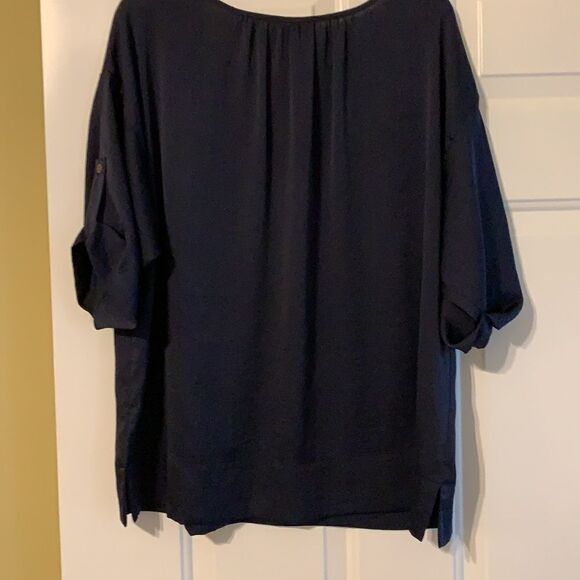 Ruby Rd Size 16 navy blue blouse - Picture 6 of 9
